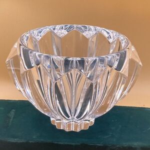 Vintage Orrefors Signed Lagerbielke Zodiac Crystal Bowl Sweden Art Glass 6"